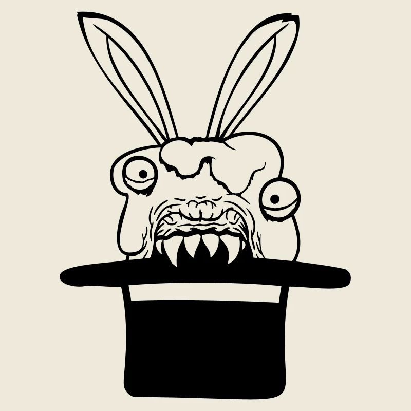 Bunny Monster Wizard Top Hat Evil Horror Fun