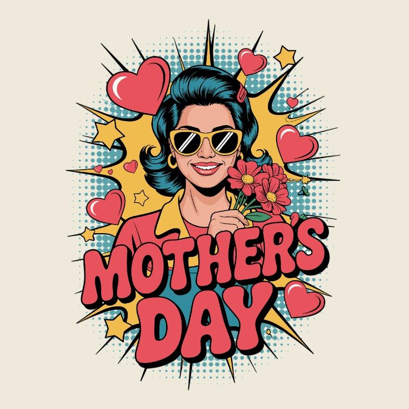 Supermom – Popart Muttertagsmotiv