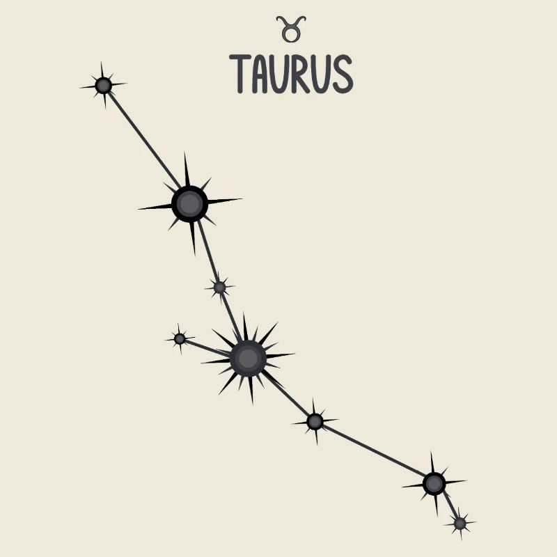 Stier Sternzeichen Sternbild Schwarz & Grau