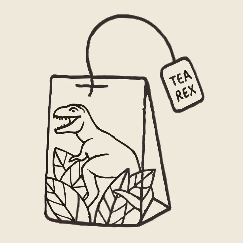 Dinosaur Tea Bag Design