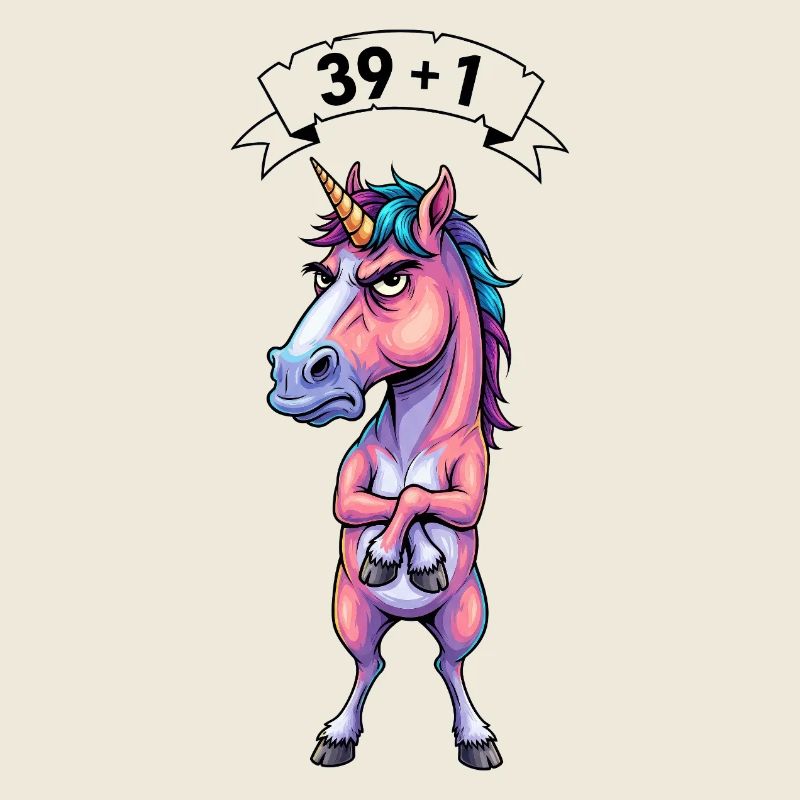 40. Geburtstag Geschenk – 39 + 1 Einhorn