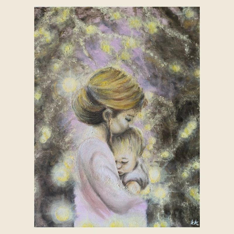 Ätherische Nacht Mutter und Kind