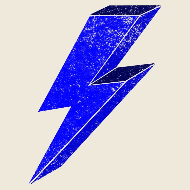 Blue lightning design for dynamism 3D