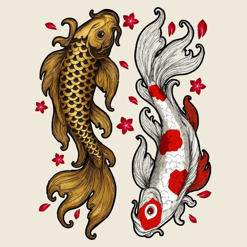 Koi Fish Drawing | Love and Harmony