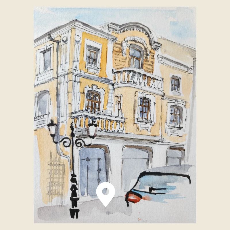 Maison de maître dessin d'architecture