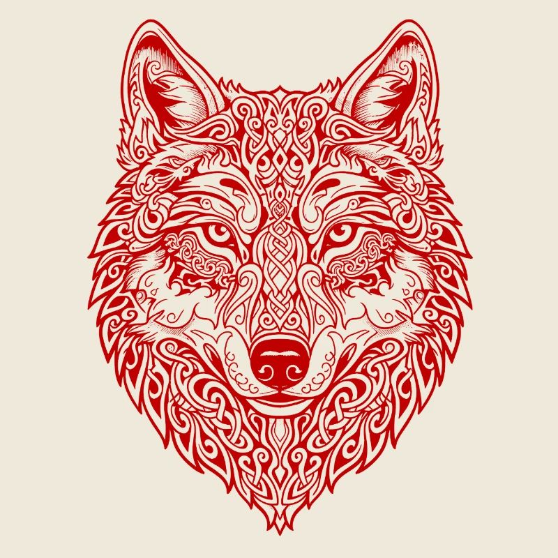 Ornamented Wolf's Head