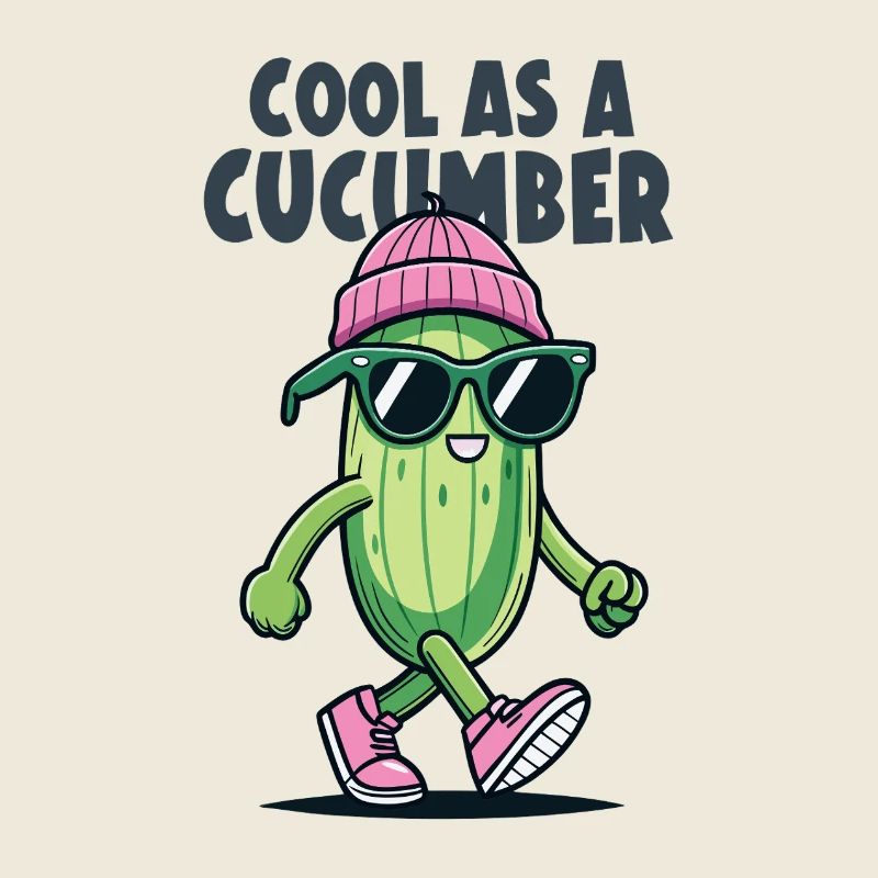 Cool comme un dessin animé de concombre