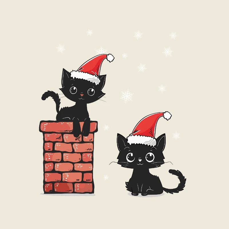 Weihnachtskätzchen Katzenmotiv Weihnachten