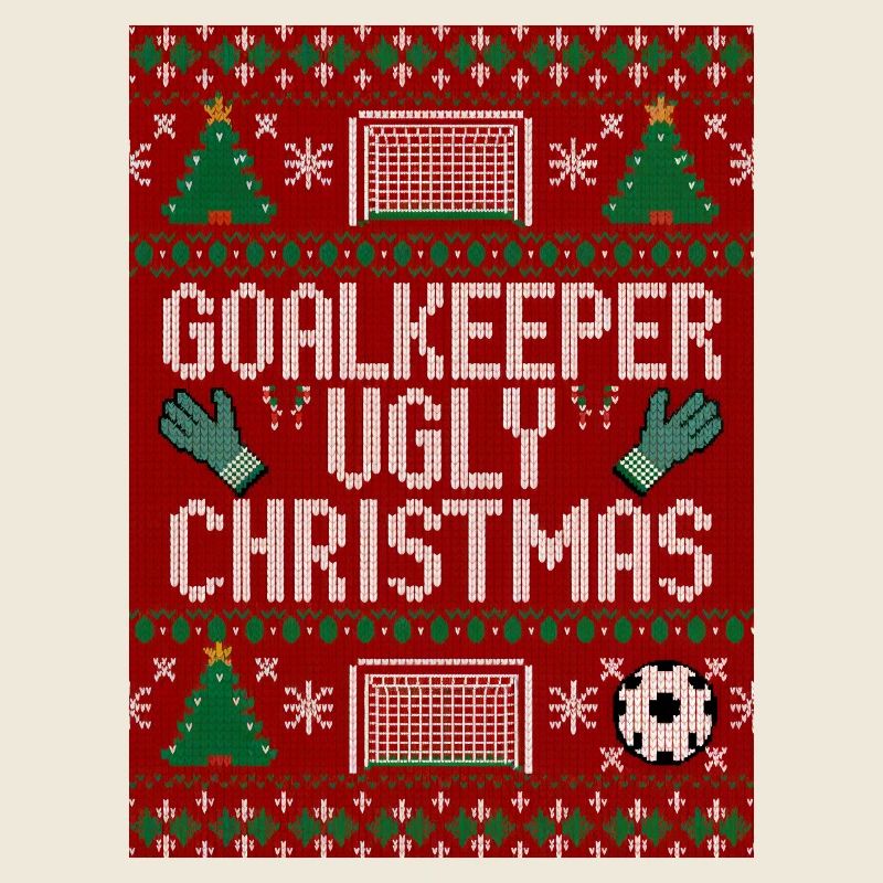 Goalkeeper Ugly Christmas Sweater Design