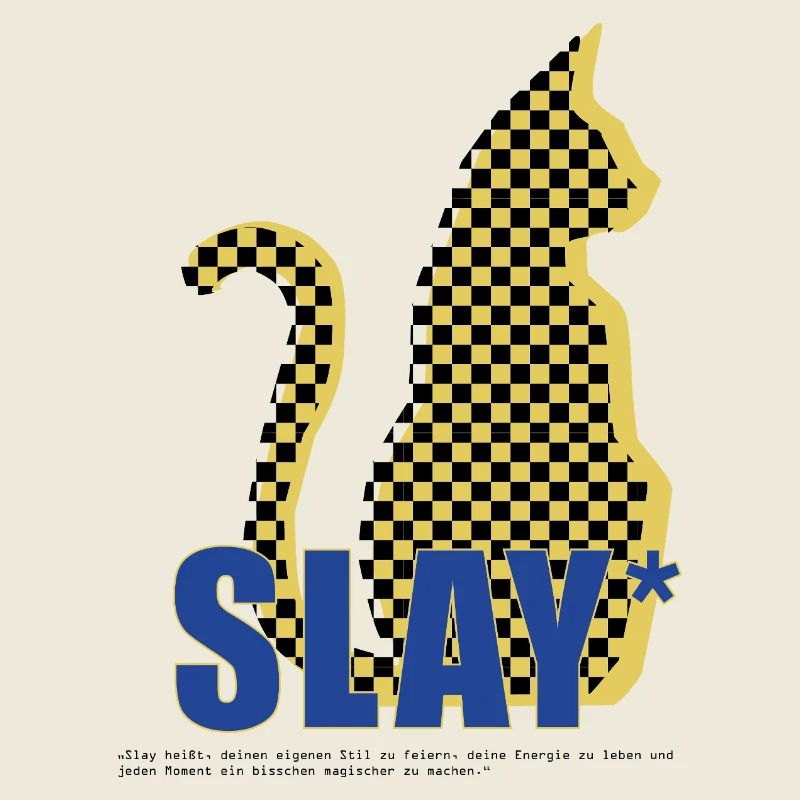 Slay Cat Checker Silhouette