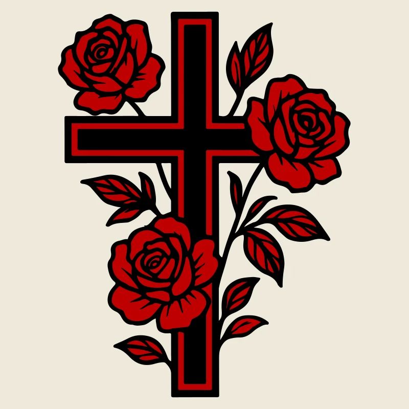 Fleurs à symbole de croix