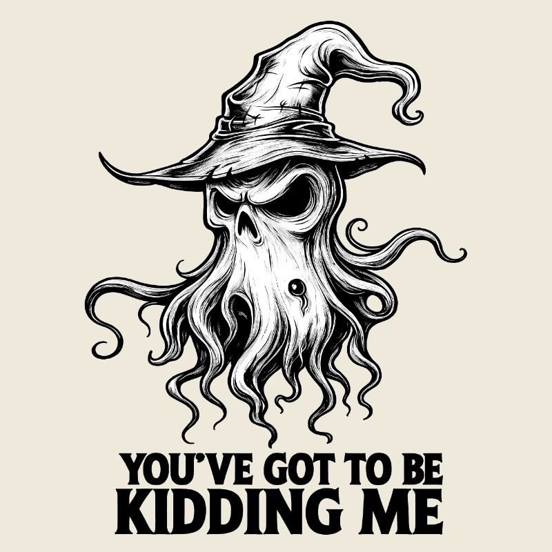Witchy Ghost Octopus – Funny Spooky Halloween Art