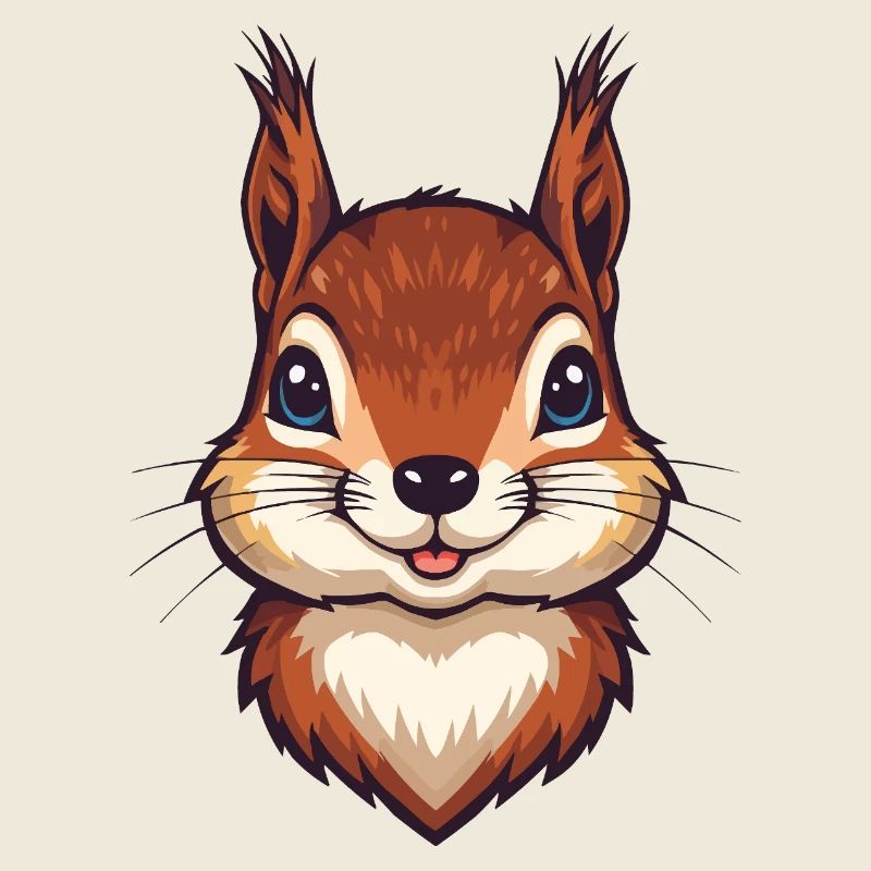 Süßer Eichhörnchen Kopf