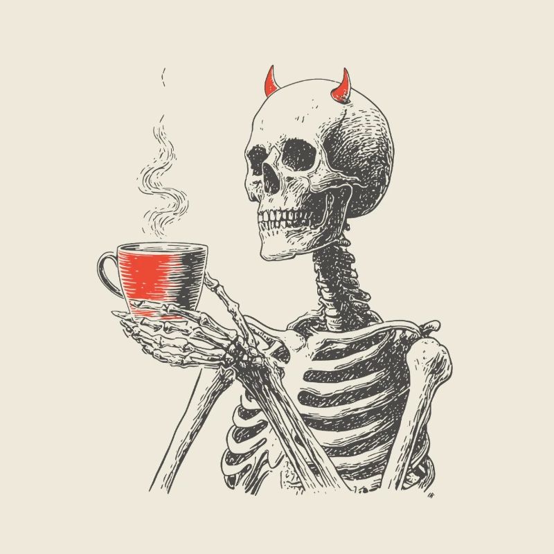 Devilish Coffee Skeleton