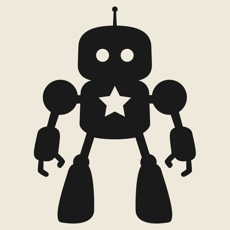 Robot with Star AI Sci-Fi Nerd