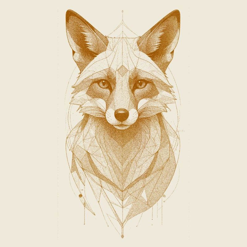 Wolfkopf mit Mandala-Krone