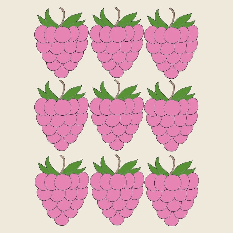 Raspberry Grid Pattern