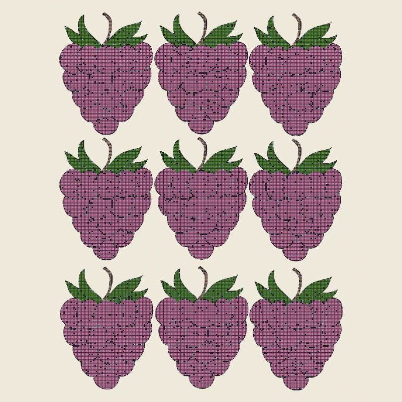 raspberry pattern textile