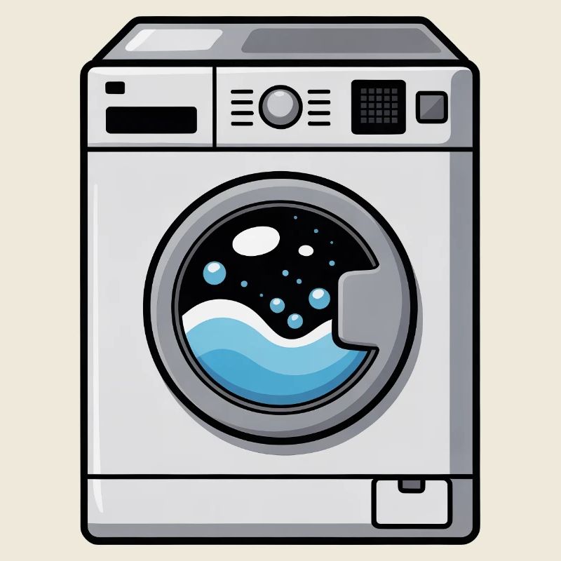 Washing Machine Comic Cute Kawaii