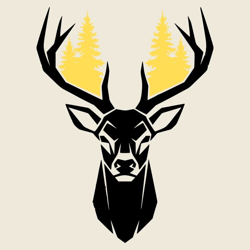  Hirschkopf Wald Silhouette