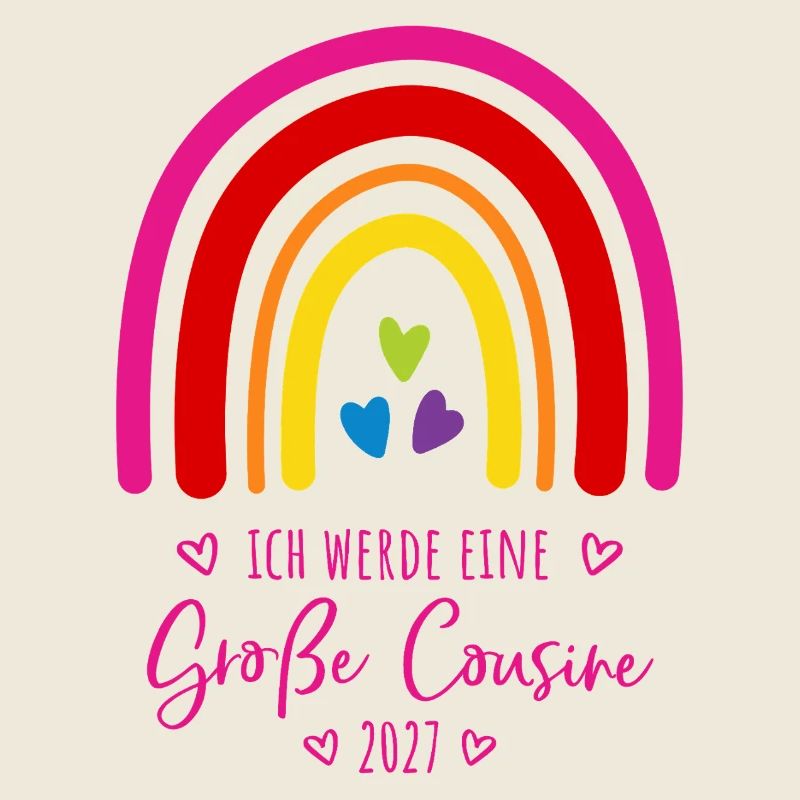 Ich werde eine Große Cousine 2027 Regenbogen