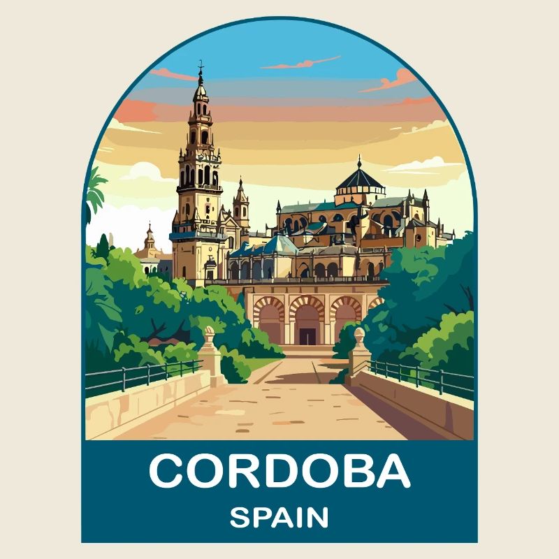 Códoba, Spanien Vintage-Reiseposter-Kunst