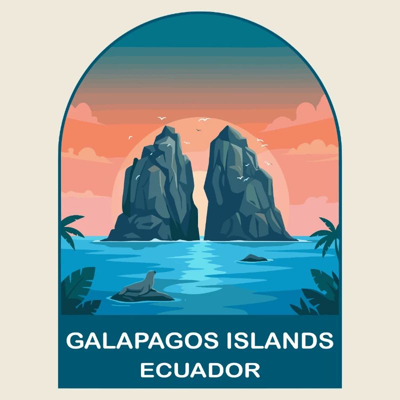 Galapagos-Inseln Ecuador Vintage-Reiseplakat