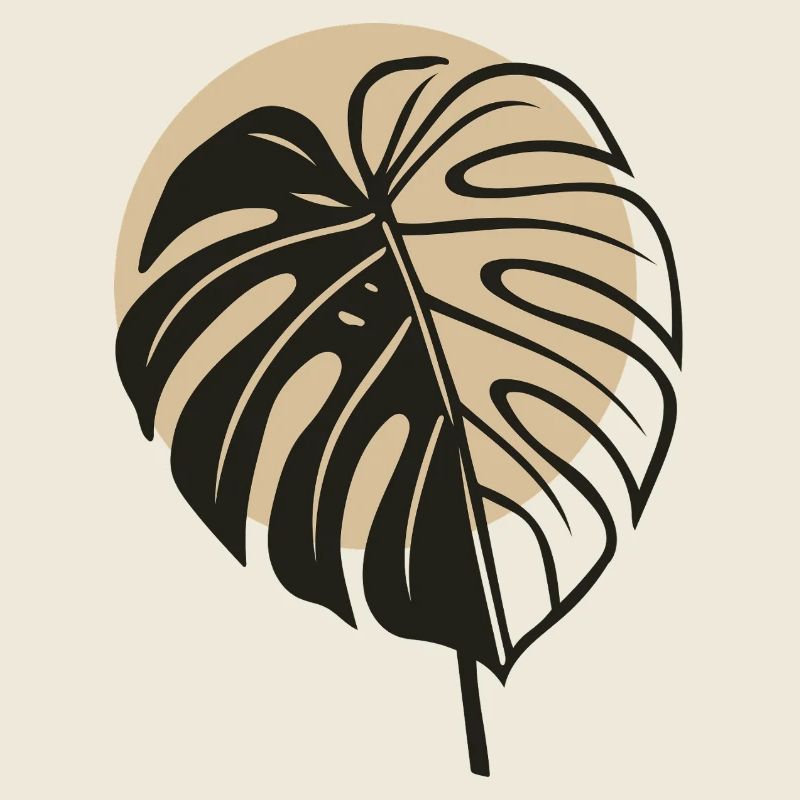 Monstera Leaf – Modern Boho Nature Motif