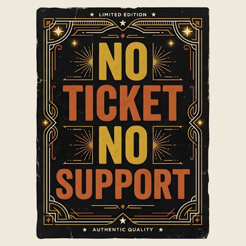 No Ticket No Service IT Support Ticketing