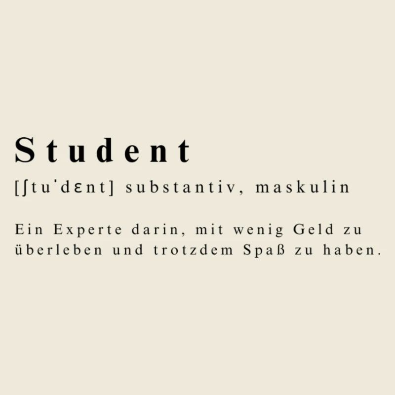 Étudiant - nom, expert, peu d’argent, amusez-vous