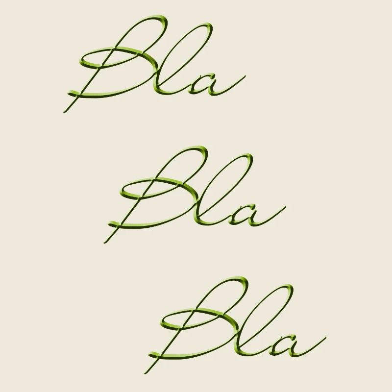 Bla Bla Triple Green Script