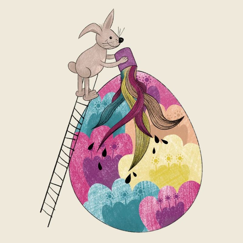 Easter & Easter Egg Colorful Illustration