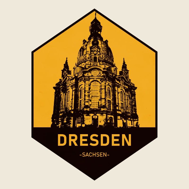 Dresden Architecture Icon Yellow