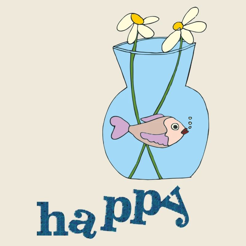 Fish in a jar Happy
