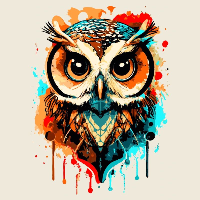 Eule Bunt - Nachteule - Schleiereule - Eulen Kauz