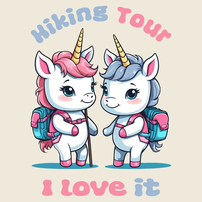 Süße Wanderer Einhörner