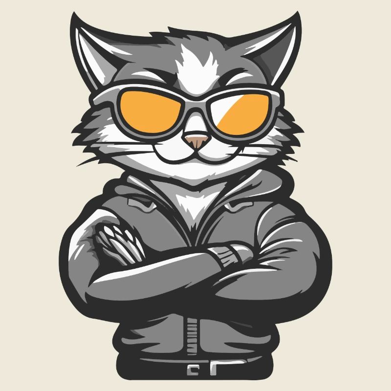 Chat Bande Dessinée Cool