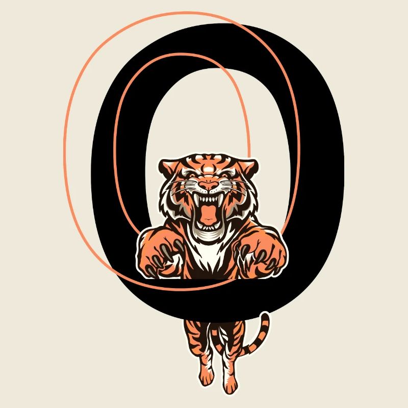 Buchstabe O Tiger - Geschenkidee