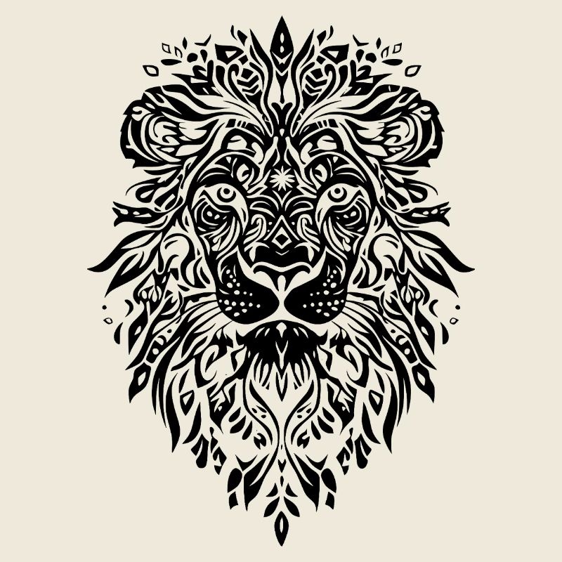 Visage de Mandala Lion