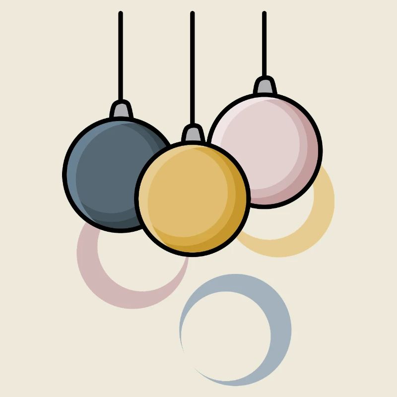 Moderne Weihnachtskugeln