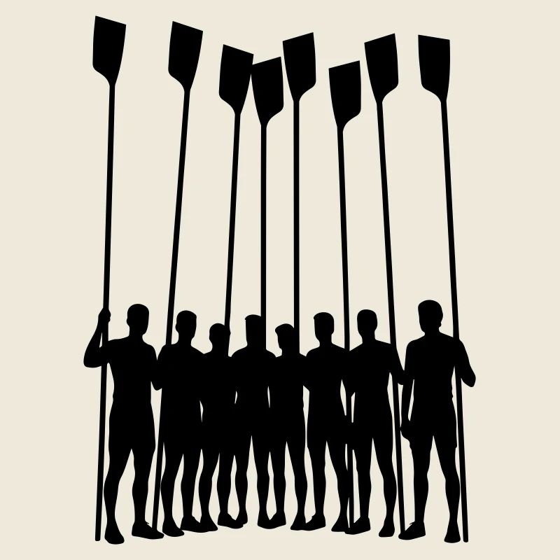 Rowing Team Silhouette – Eight with Straps | Row