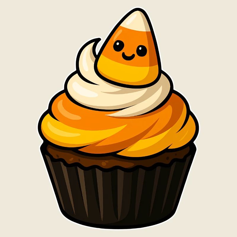 Breloque Cupcake CandyCorn