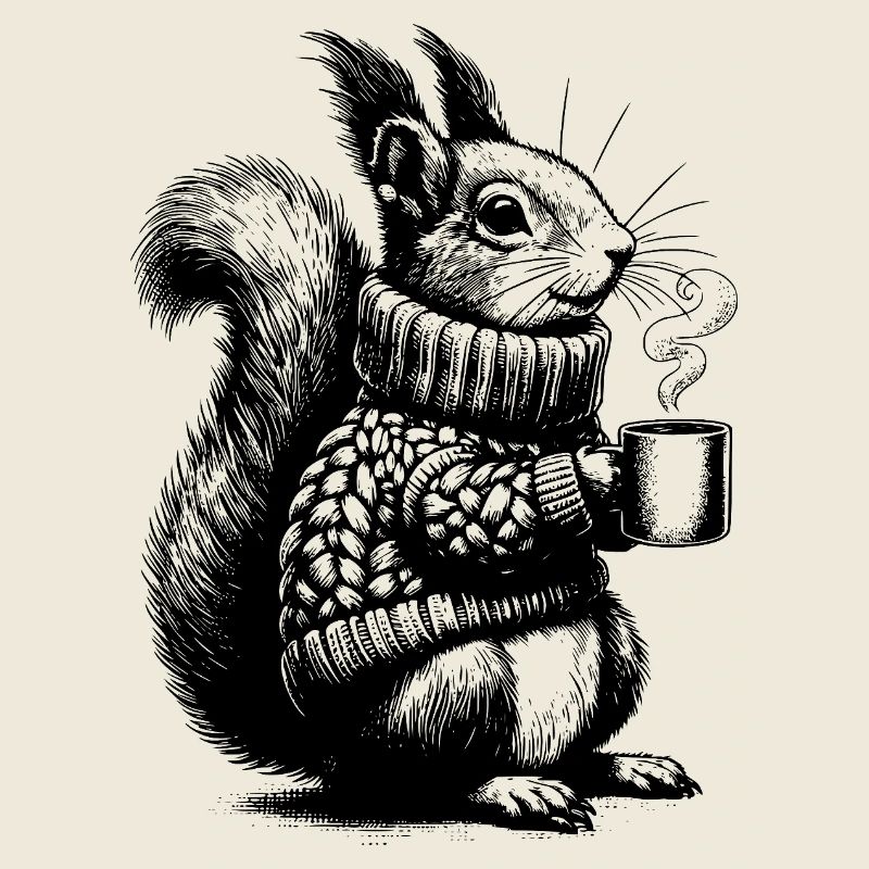 Eichhörnchen mit Tee