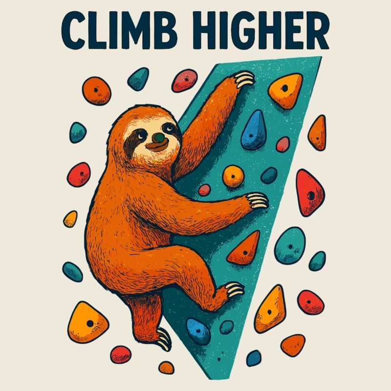 Bouldering Sloth Climbing Gift