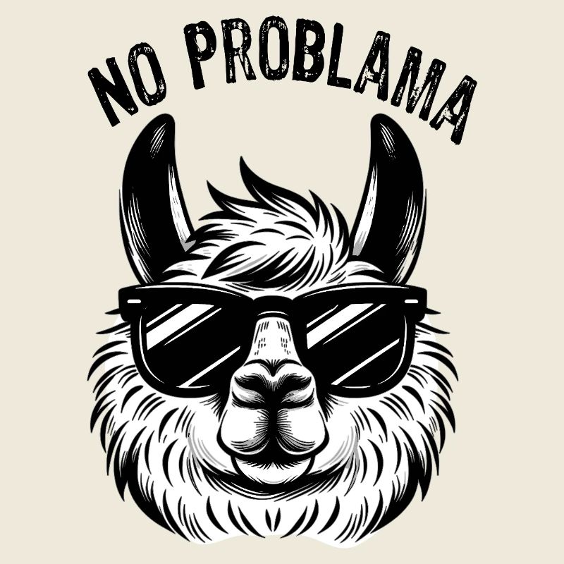 Graphique de lama avec lunettes de soleil