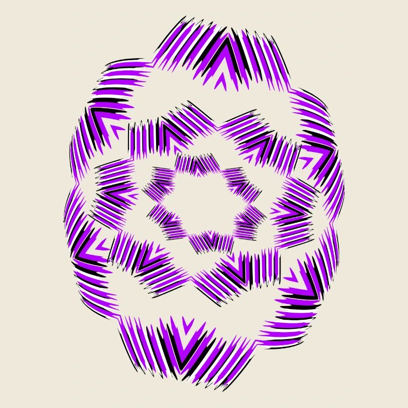 Purple Star Mandala Pattern