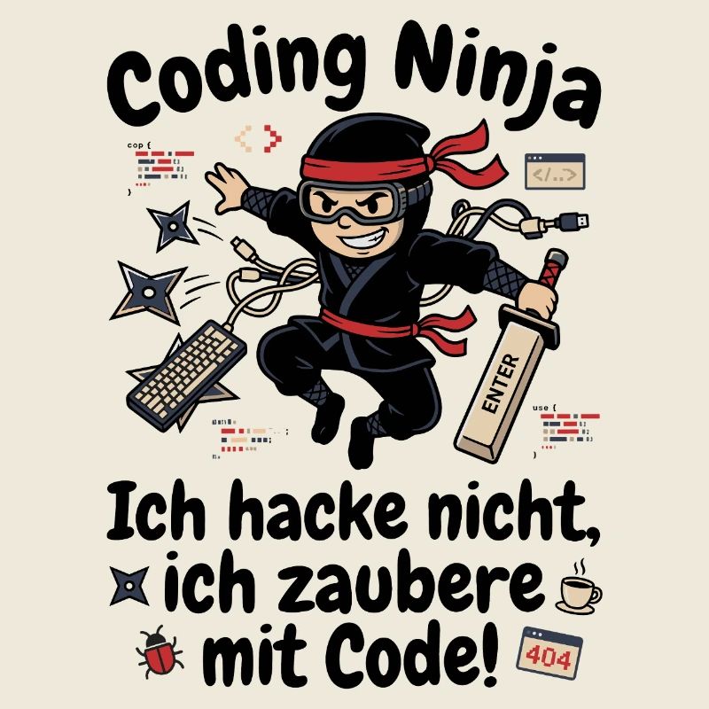 Coder Ninja Programmierer Humor
