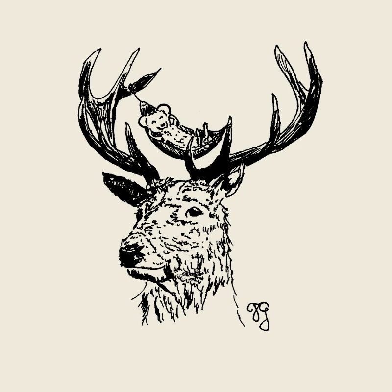 Hirsch und Maus