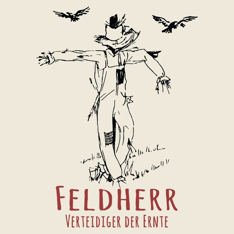 Feldherr Vogelscheuche Lustiger Ernte Spruch