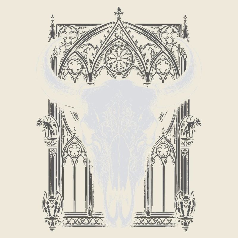 Gothic Bull Skull Crest
